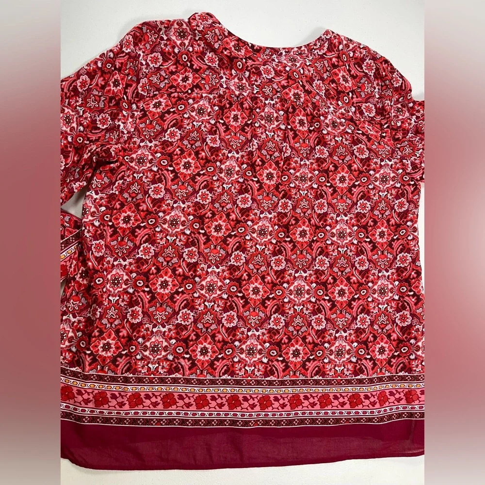 ANN TAYLOR LOFT Sz L The Softened Shirt Scarlet Bouquet
Softened Shirt Sheer - Picture 17 of 17